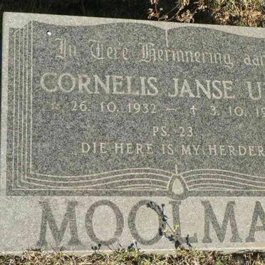 MOOLMAN Cornelis Janse Uys 1932-1983