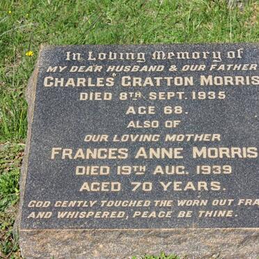 MORRIS Charles Gratton -1935 &amp; Frances Anne -1939