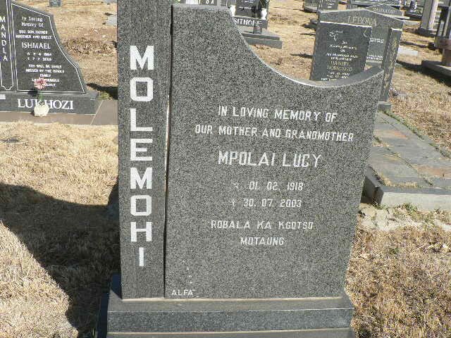 MOLEMOHI Mpolai Lucy 1918-2003