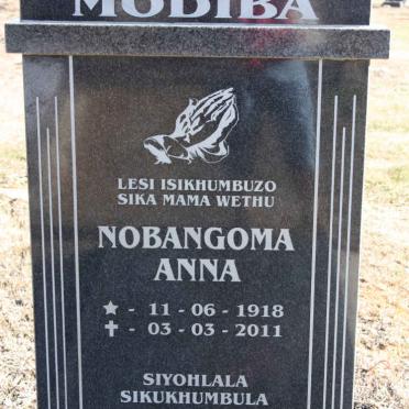 MODIBA Nobangoma Anna 1918-2011