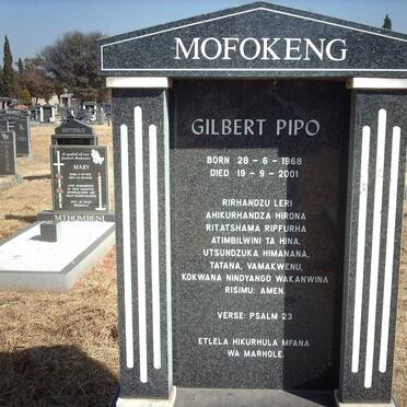 MOFOKENG Gilbert Pipo 1968-2001