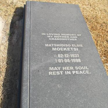 MOEKETSI Matshidiso Elsie 1937-1998