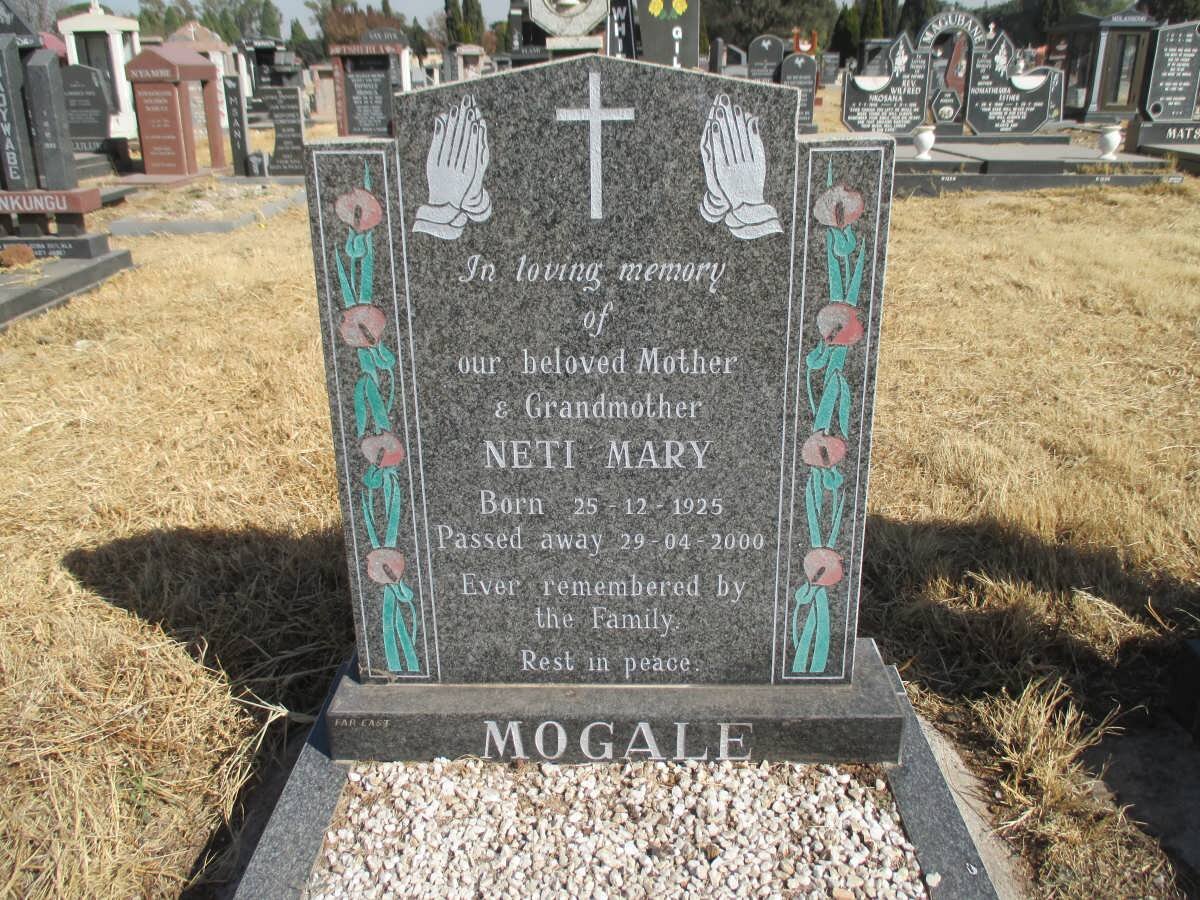 MOGALE Neti Mary 1925-2000