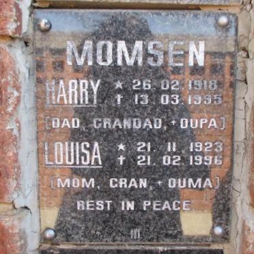 MOMSEN Harry 1918-1995 &amp; Louisa 1923-1996