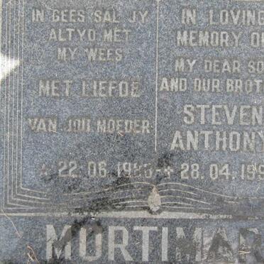 MORTIMAR Steven Anthony 1986-1991