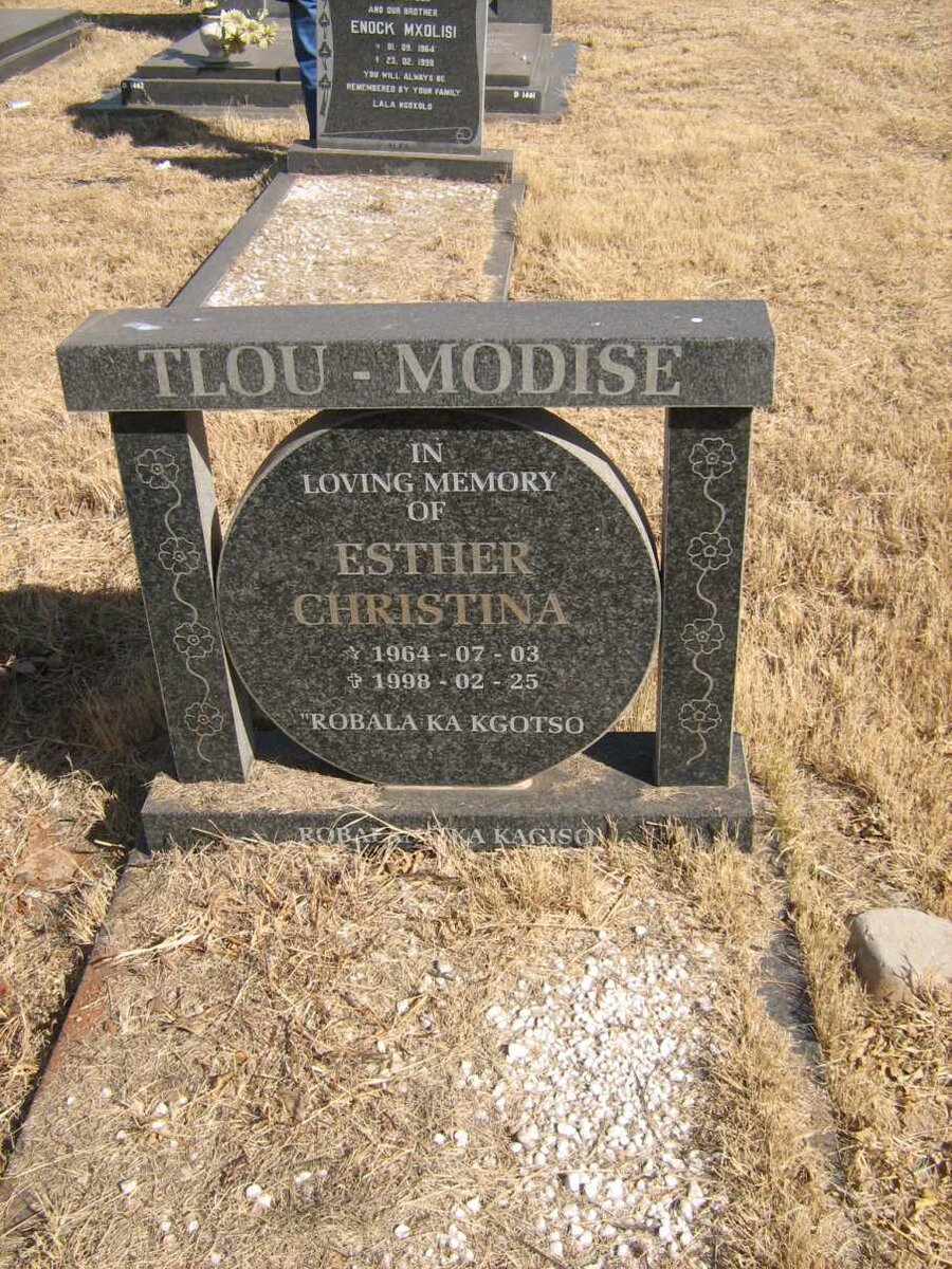 MODISE Esther Christina, Tlou 1964-1998