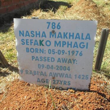 MPHAGI Nasha Makhala Sefako 1976-2004