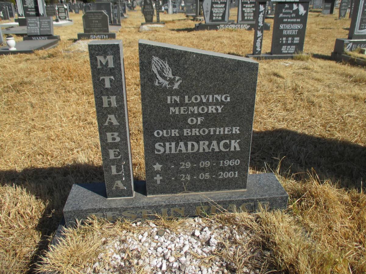MTHABELA Shadrack 1960-2001