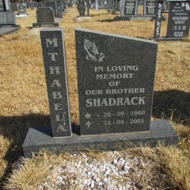 MTHABELA Shadrack 1960-2001