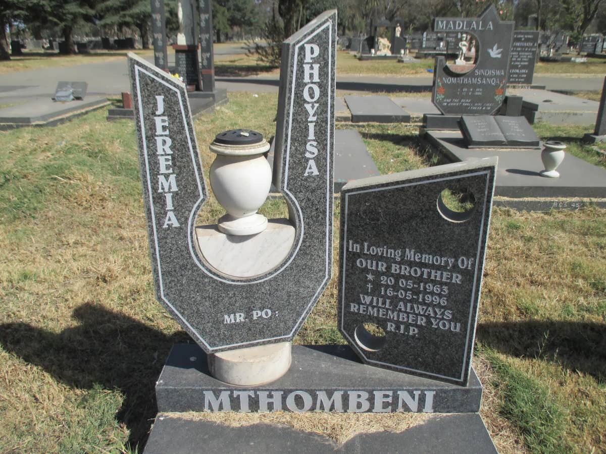 MTHOMBENI Jeremia Phoyisa 1963-1996