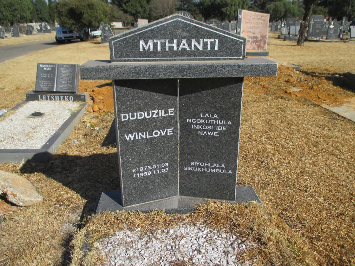 MTHANTI Duduzile Winlove 1973-1999