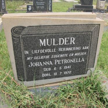 MULDER Johanna Petronella 1941-1972