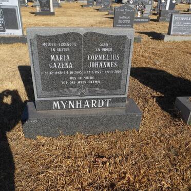 MYNHARDT Cornelius Johannes 1977-2000 :: MYNHARDT Maria Gazena 1948-2005