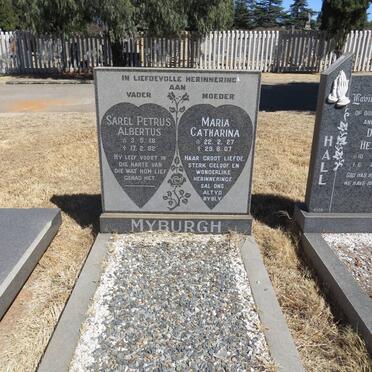 MYBURGH Sarel Petrus Albertus 1918-1982 &amp; Maria Catharina 1927-2007