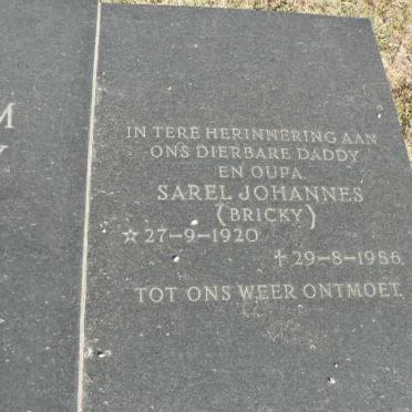 MYBURGH Sarel Johannes 1920-1986 &amp; Paulina Magdalena 1929-1985