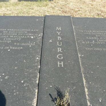 MYBURGH Sarel Johannes 1920-1986 &amp; Paulina Magdalena 1929-1985