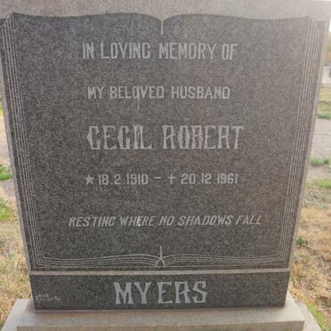 MYERS Cecil Robert 1910-1961