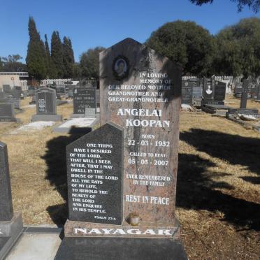 NAYAGAR Angelai Koopan 1932-2007