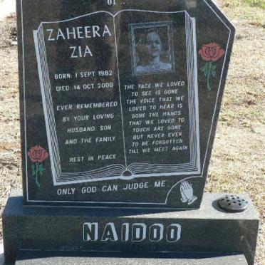 NAIDOO Zaheera Zia 1982-2008