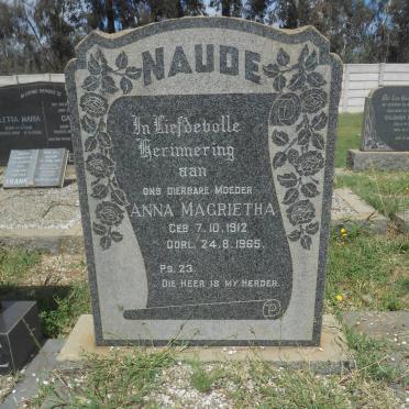 NAUDE Anna Magrietha 1912-1965