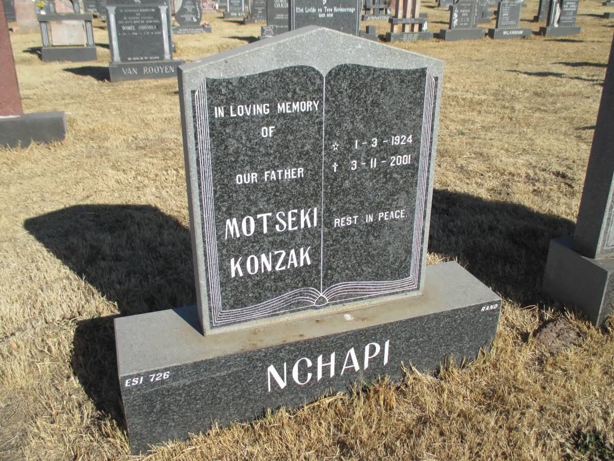 NCHAPI Motseki Konzak 1924-2001