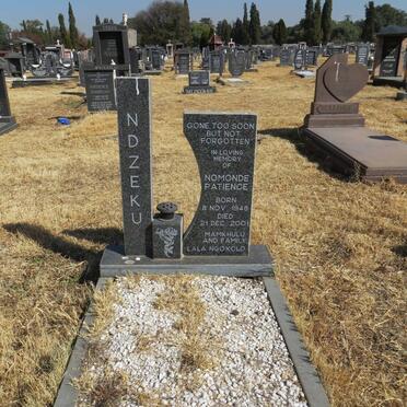 NDZEKU Nomande Patience 1948-2001