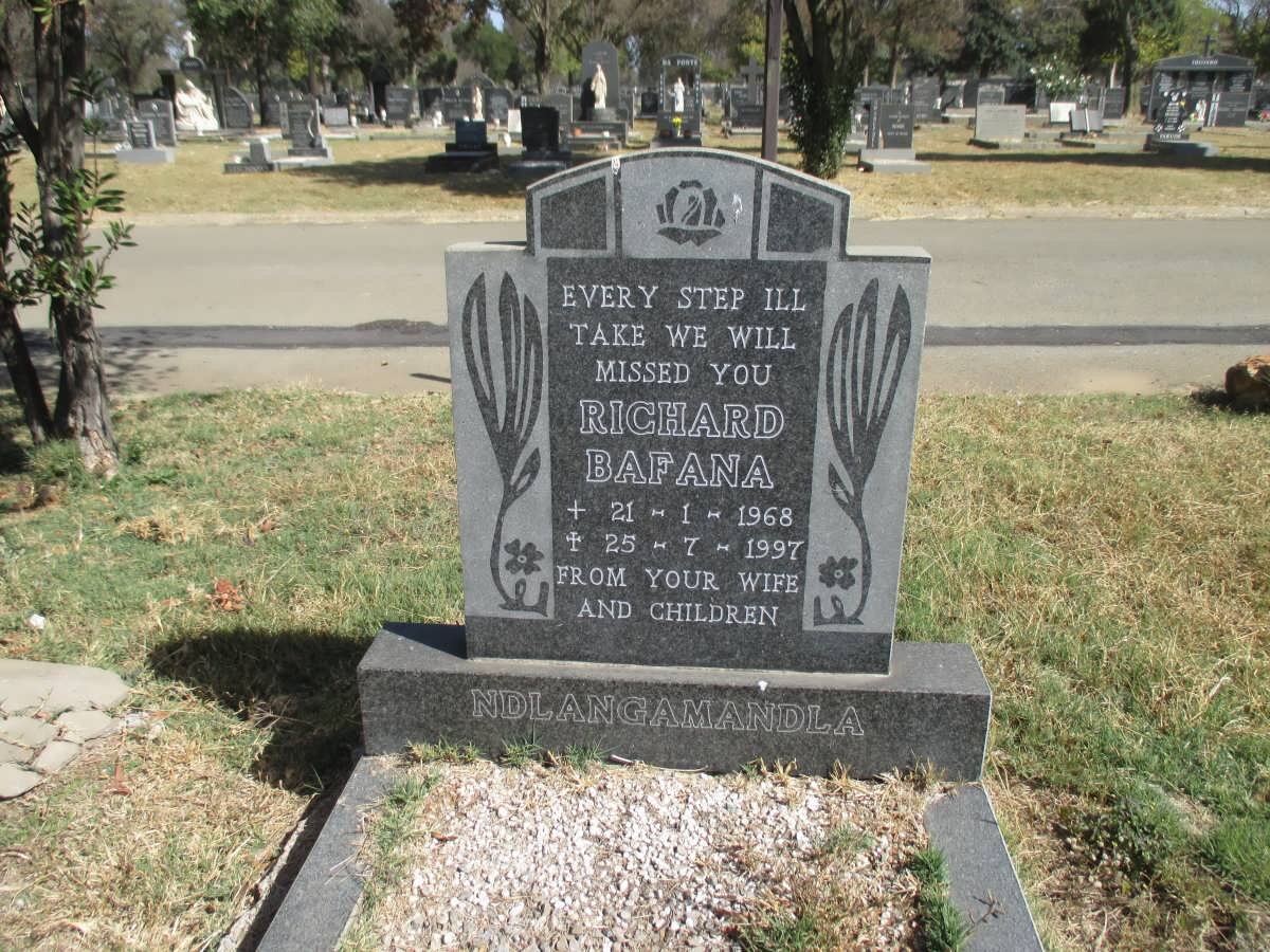 NDLANGAMANDLA Richard Bafana 1968-1997