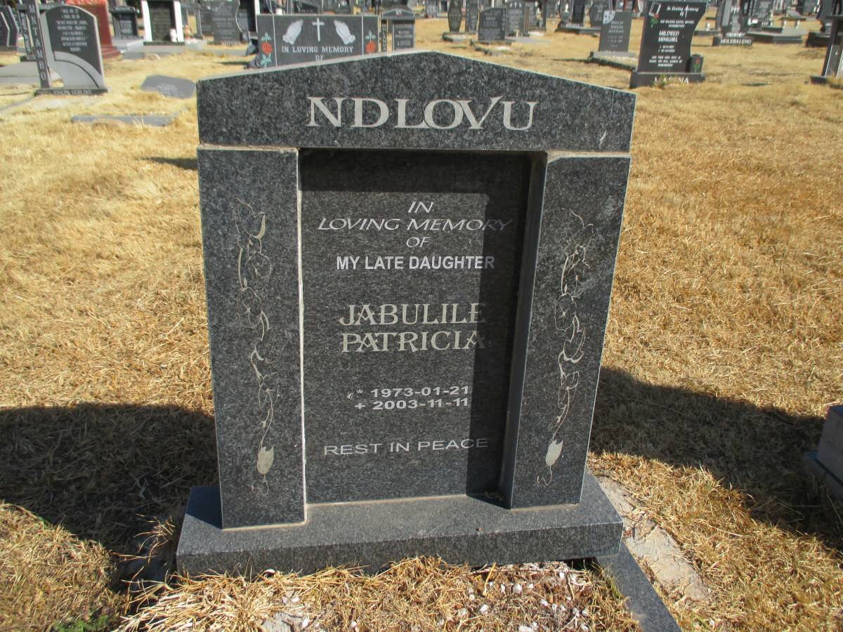 NDLOVU Jabulile Patricia 1973-2003