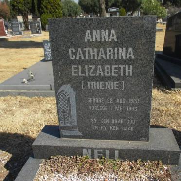 NELL Anna Catharina Elizabeth 1920-1996