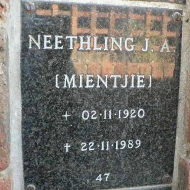 NEETHLING J.A. 1920-1989