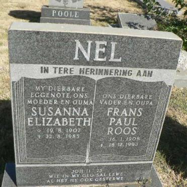 NEL Frans Paul Roos 1908-1993 &amp; Susanna Elizabeth 1907-1985