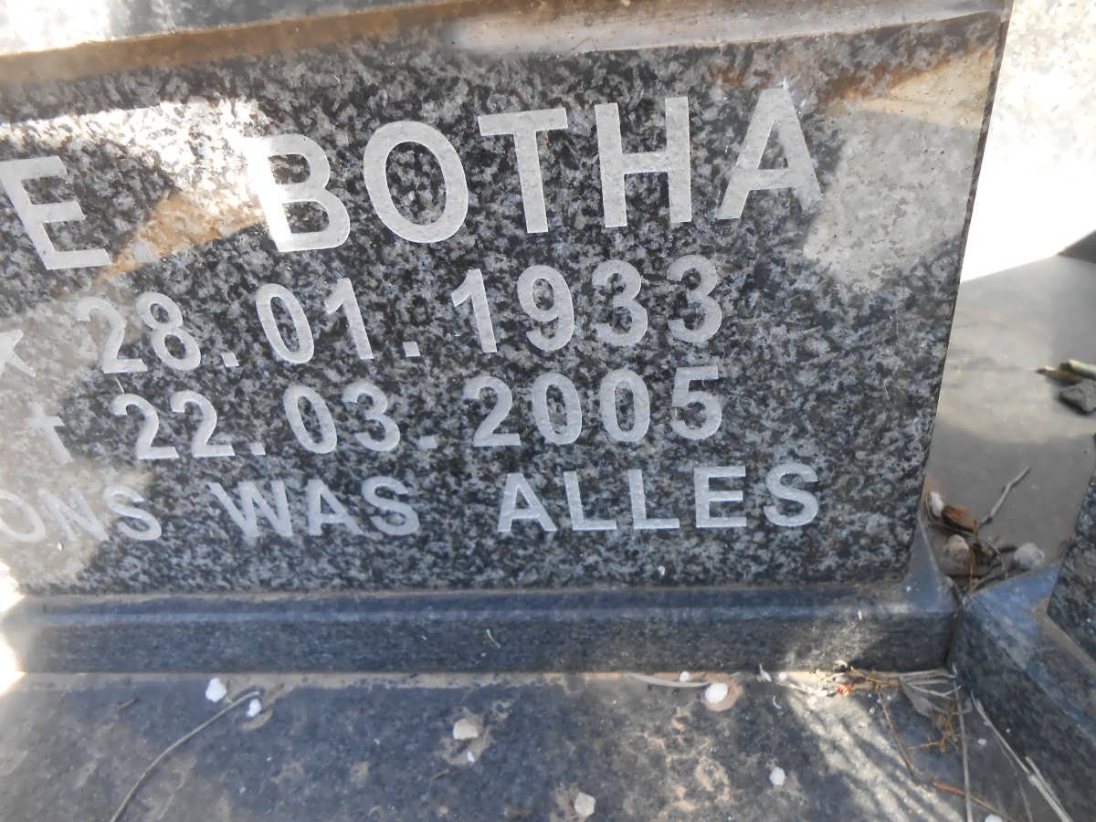 BOTHA E. 1933-2005
