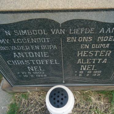 NEL Antonie Christoffel 1903-1968 &amp; Hester Aletta 1910-1971