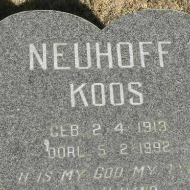NEUHOFF Koos 1913-1992