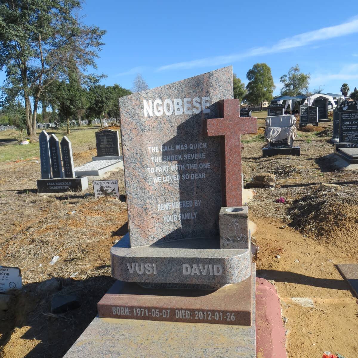 NGOBESE Vusi David 1971-2012
