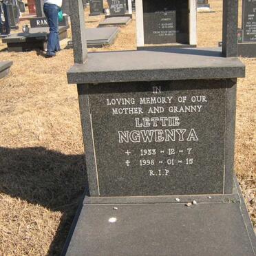 NGWENYA Lettie 1933-1998