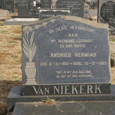 NIEKERK Andries Hermias, van 1921-1962