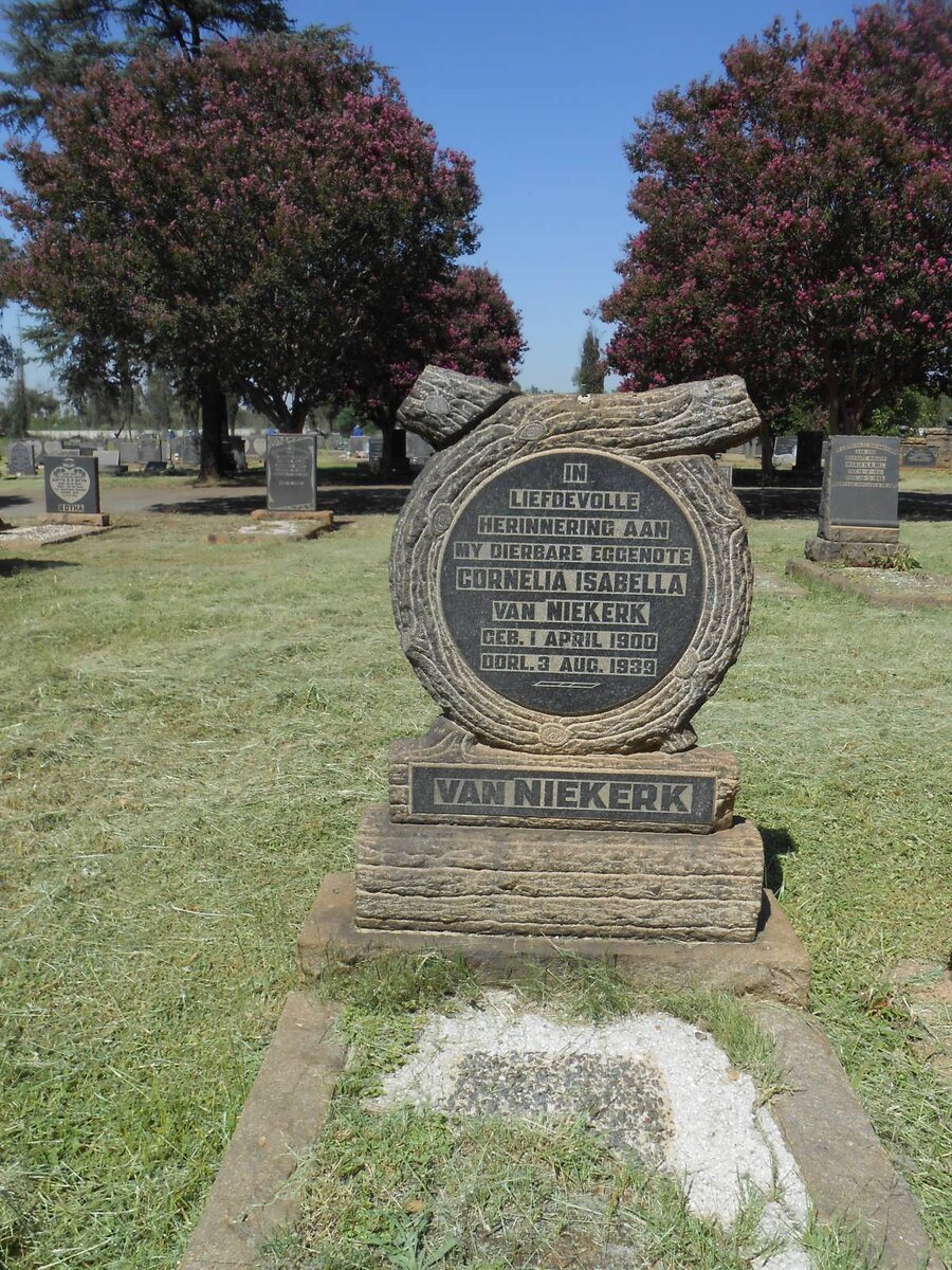 NIEKERK Cornelia Isabella, van 1900-1939