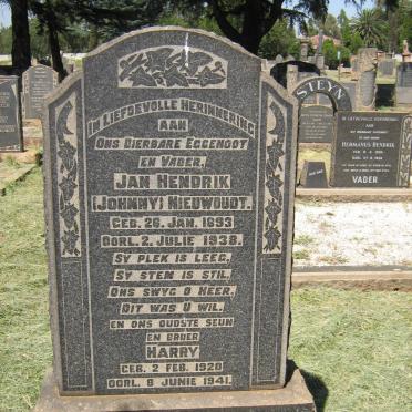 NIEUWOUDT Jan Hendrik 1893-1938 :: NIEUWOUDT Harry 1920-1941