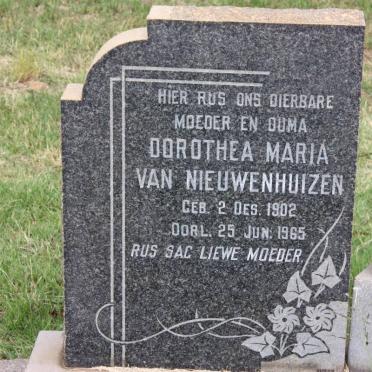 NIEUWENHUIZEN Dorothea Maria, van 1902-1965