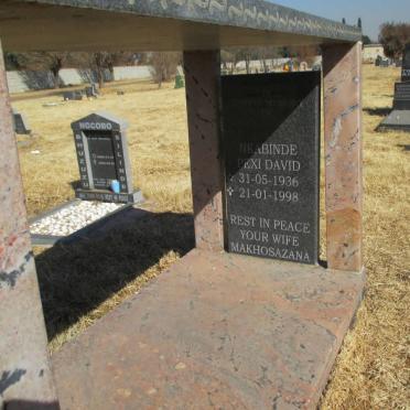 NKABINDE Pexi David 1936-1998