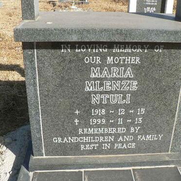 NTULI Maria Mlenze 1918-1999
