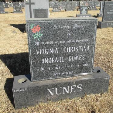 NUNES Virginia Christina Andrade Gomes 1938-2001