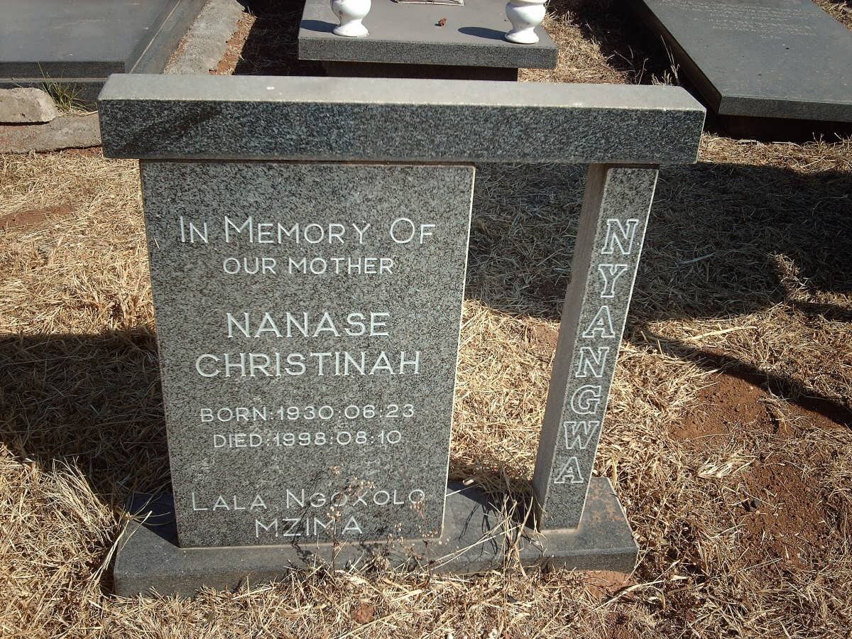 NYANGWA Nanase Christinah 1930-1998