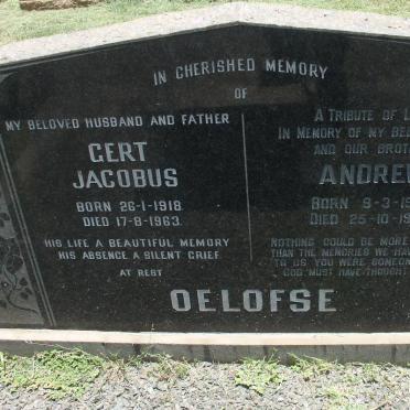 OELOFSE Gert Jacobus 1918-1963 :: OELOFSE Andrew 1950-1975 