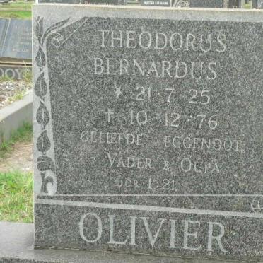OLIVIER Theodorus Bernardus 1925-1976
