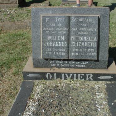 OLIVIER Willem Johannes 1898-1959 &amp; Petronella Elizabeth 1903-1983