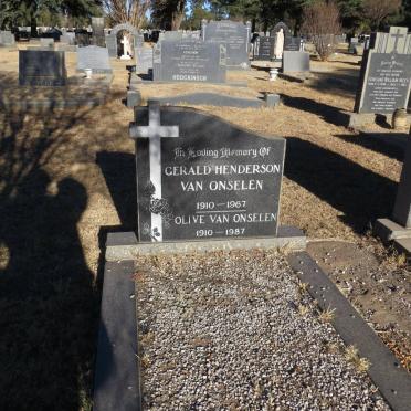 ONSELEN Gerald Henderson, van 1910-1967 &amp; Olive 1910-1987
