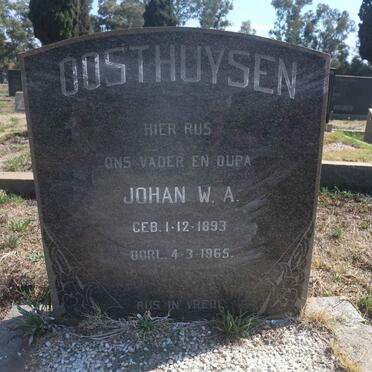 OOSTHUYSEN Johan W.A. 1893-1965