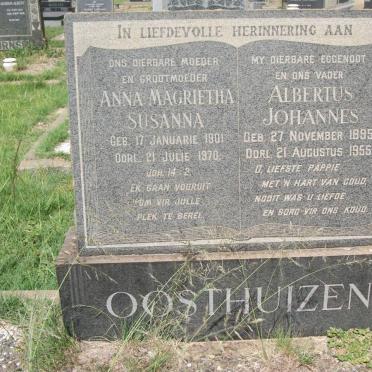 OOSTHUIZEN Albertus Johannes 1895-1955 &amp; Anna Magrietha Susanna 1901-1970